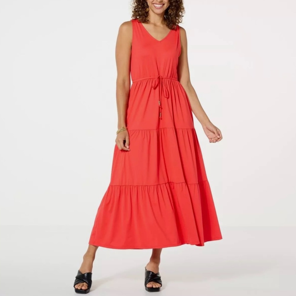 C Wonder By Christian Siriano Tiered Maxi Dress